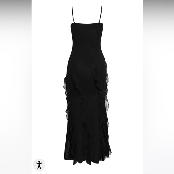 LEAU RUFFLE MESH MAXI DRESS - Picture 6 of 6